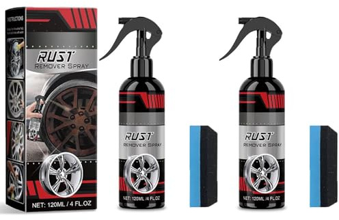 Iron Powder Remover 120 ml, Multi-Functional Wheel Hub Renewal Agent, Car Rust Removal Spray, Rust Protection Spray for Metal, Car Maintenance Cleaning Rust Converter Spray (3)