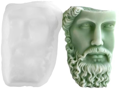 Kelisdi Stampi in silicone per scultura di viso umano per resina epossidica facile demolizione sapone in silicone stampi per viso umano per artigianato