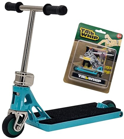 TAILWHIP PRO fingerscooter med kullager – inget spel, tyst gång, däckklistermärke för individualisering, robust metalltrickskoter för barn och vuxna, Tiffany