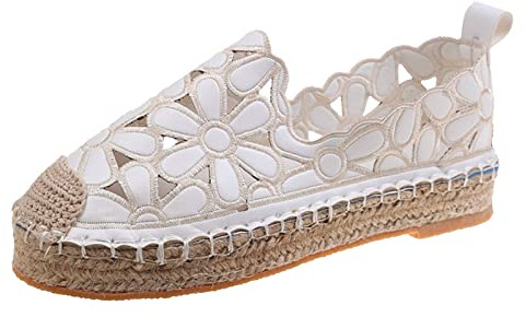 Générique Sandale Plate Femme Pieds Larges Sandale Ete Chaussures D'Espadrilles de Chaussures Décontractées Respirantes Plates pour Femmes Les Plus Compensées Femme Sandales A Talon