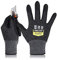 DEX FIT Level 5 Schnittschutzhandschuhe Cru553; 3D-Komfort-Passform, Fester Griff, Dünn und Leicht, Touchscreen-Kompatibel, Langlebig, Atmungsaktiv und Kühl, Waschbar; Schwarz Grau S (7) 1 Paar
