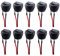 RUNCCI-YUN 10PCS 12V Wippschalter, SPST Switch 10 A/125 V, 6 A/250 V Rocker Kippschalter (mit Draht) Runde Schalter Wippschalter Button， für Auto RV Truck Jeep Off Road Boat Marine