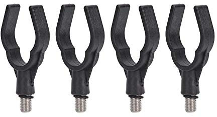 VBESTLIFE 4PCS Angelrutenhalterungskopf, Fischrutenhalterung Flexibler Angelruten-Alarmhalterkopf Fischstangenhalterung Werkzeugzubehör Fischereimittel