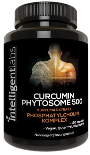 Phytosome, 2900% besser absorbiert als gewöhnliches Kurkuma Curcumin 100% Soja frei, 120 Kapseln pro Flasche, Kurkuma Curcumin Phytosom Komplex
