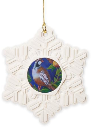 CafePress Partridge in A Pear Tree Snowflake Ornament, 3.5x3.5