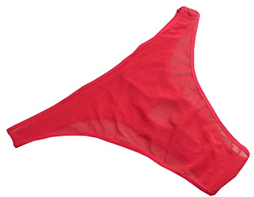 VemeFufu Sexy Slip Tanga Uomo Intimo Perizoma G String Aperto sul Frontale Uomini Hot Vita Bassa Elastici Thong Maschile Mutande Rosso