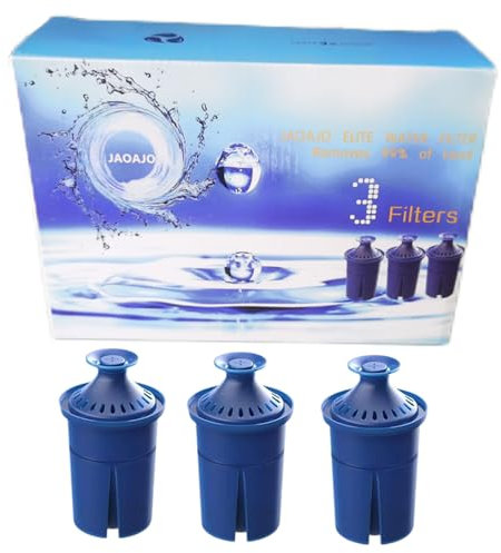 JAOAJO 24 F00206 Brita Elite - Filtro de agua de repuesto para jarras y dispensadores, plástico, color azul