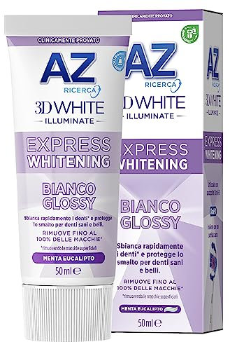AZ Dentifricio 3DWhite Illuminate Express Whitening Bianco Glossy 50ml. 1 Dentifricio