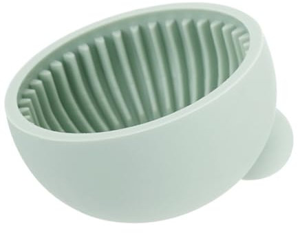 Mipcase Makeup Brush Cleaning Bowl Silicone Cleaning Mat for Makeup Brushes Portable Handheld Cleaner for Girls Beauty Routine Random Color