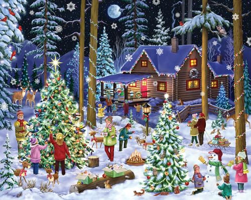 Puzzle de Noël 1000 pièces par Vermont Christmas Company – Grandes pièces – Entièrement emboîtables et de forme aléatoire – 76,2 x 61 cm