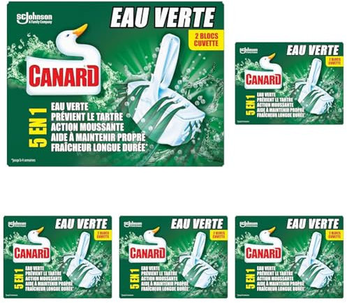 Canard Wc Eau Verte - Bloc Wc Colorant 5en1-2 Blocs (Lot de 5)