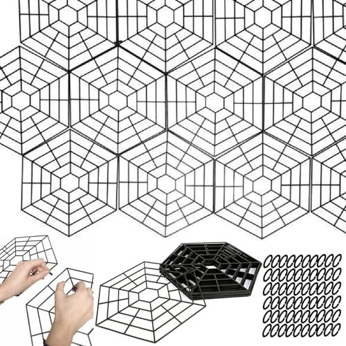 Pond Netting, 20PCS/Set Hexagonal Pond Guard Pond Cover, Floating Nylon Pond Net, Protective Pond Accessories for Resist Herons Crows, Pond Covers for Outdoor Fish Ponds