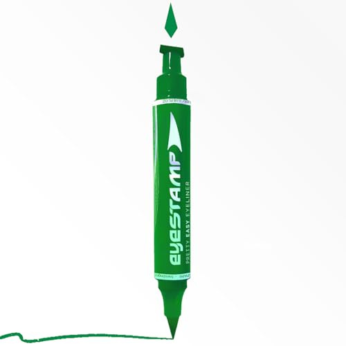 TRENDING PRO eyestamp green - delineador de ojos con sello para rabillo perfecto - verde intenso resistente al agua - trazo preciso y duradero - formato compacto