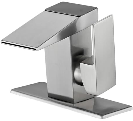 Lätt lyxig vattenkraft och temperatur digital display badrum tvättställsblandare (silver med botten)