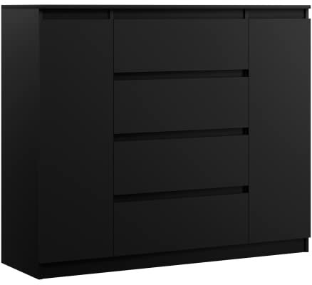 3E 3xE living.com Kommode 120 cm in Schwarz - 120 x 101 x 39 cm (B/H/T)