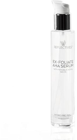 REFLECTIVES Ex-Foliate AHA Serum ein feuchtigkeitsspendendes Peeling-Serum mit ausgleichenden Inhaltsstoffen aus AHA-Säure BHA-Säure und Niacinamid (30 ml)