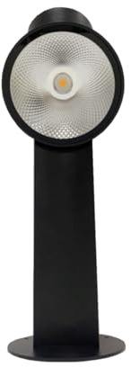 ONSSI Lámpara LED Exterior Jardin 10W,(Blanco Cálido,3000k) Iluminación Exterior Farola de Suelo/Sobremuro,COB LED Negro,Foco LED Para Jardín,Patio o Terraza (35cm)