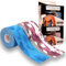 EUDUQ Kinesiologie Tape,2 Rollen Kinesiotapes,5m*5cm Physio Tape,Wasserfest Elastisch Sport Tape,Hautfreundliche Kinesio Tape für Knie Ellbogengelenke und Schulter(Blaue Tarnung/Rosa Tarnung)