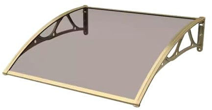 HXYhydrypd Marquise de Porte Exterieur, Support en Aluminium, Auvents for Patio avec Évier Guide, Auvent Porte D'entree, Marquise Porte D'entree(Size:60 * 120cm/23.6 * 47.2in)