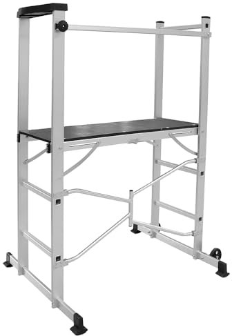 Andamio de aluminio plegable : ideal para trabajos interiores y exteriores