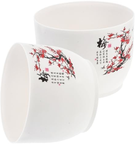 UKCOCO 2pièces Pot De Fleurs Plastique Jardinière pour Plantes Aquatiques Bol De Plantation Hydroponique Pot De Fleurs Réutilisable pour Maison Bureau pour Intérieur