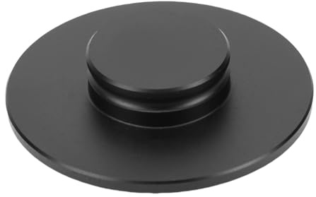 Fabater Stabilisateur de Poids de Plateau Tournant en Alliage D'aluminium, Pince de Poids D'enregistrement, Amortisseur de Vibrations à Disque pour Lecteur CD Noir