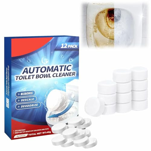 12 Pezzi Cleaning Block WC,Detersivo Bagno,Anticalcare per Cassetta,Pastiglie Effervescenti per la Pulizia del WC,Pulizia Efficace Di,Freschezza Igiene Duratura,Rimuove Calcare Odori Sgradevoli