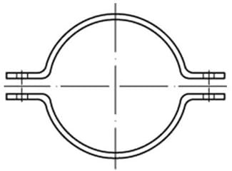 DIN 3567 Stahl A 220 NW 200 grundiert Rohrschellen-Hälften S