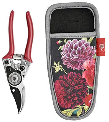Burgon & Ball RHS Endorsed British Bloom Pruner and Holster Set, 17 cm Length
