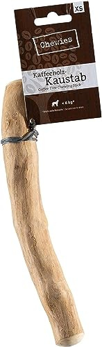 Chewies Kau-Knochen Hunde-Spielzeug aus Kaffeeholz, 100% natürliches Hundezubehör, Kauspielzeug Hund bis 5kg, Kaustab Größe XS