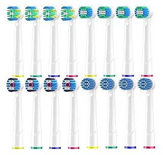 Wardimark Toothbrush Head Compatible with Braun Oral B Electric Toothbrush, Pack of 16 Replacement Toothbrush Heads - Includes 4 Different Types (White)