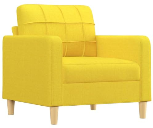 vidaXL Sillón de Tela Amarillo Claro 60 cm