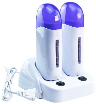 Mini Enthaarungswachs Heizung, Tragbare Roll-on Heizpatrone Wax Heater Wachswärmer zum Aufrollen mit Doppelkartuschen, Wachsen Körper Wachserhitzer Haarentfernung Maschine für Wunderschöne Haut
