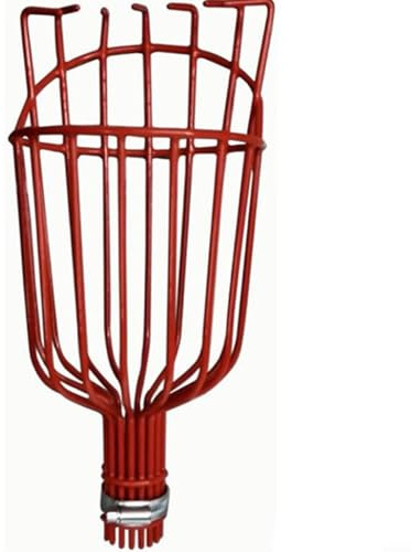Sumsoctober Outil de cueillette de fruits télescopique pour arbres hauts, pommes, poires, agrumes (rouge)