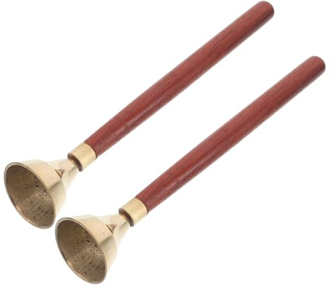 UPKOCH Orff-godkänd Handklocka för Pojke Flicka med Trähandtag Robust och Hållbart Slagverksinstrument för Musikundervisning i Förskola och Klassrum Främjar Rytm och Motorik Utveckling