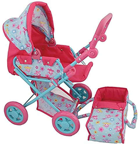 DOLLSWORLD from Peterkin | Deluxe Doll's Pram | Folding pram with removable doll carrier, suitable for dolls up to 46cm (18) | Dolls & Accessories | Ages 3+