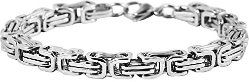 Raptor Unisex-Armband Stärke 6 mm Edelstahl Königsarmband 19 bis 22 cm RA50130 (19)