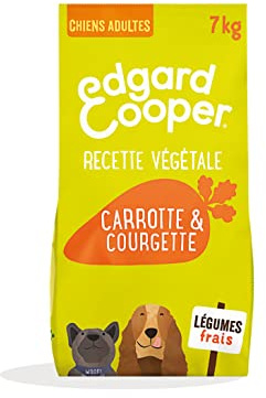Edgard & Cooper Crocchette Cane Adulto Vegano Senza Glutine Cibo Naturale 7kg Carota & Zucchine Fresche, Pasto Completo a base di vegetali Fresco equilibrato, Meno emissioni di CO2