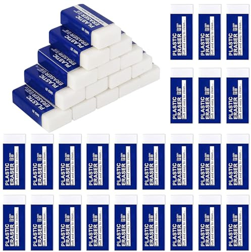 30 Stücke Radiergummis, Weißer Radiergummi Kinder Mitgebsel Eraser, Weich Radierer Set — Soft, Leicht zu Löschen Spuren und Weniger Abstrich, Das zum Skizzieren, Zeichnen, Schulgeschenk Verwendet Wird