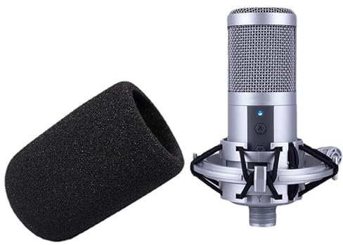 Paravento per microfoni Copertura in schiuma per microfoni per AT2020 ATR2500 AT2035 Copertura antipolvere per microfoni Filtro anti-pop Copertura anti vento