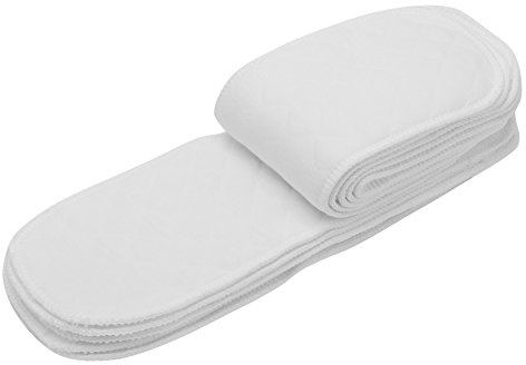 Cloth Diaper Liner, Soft Breathable Organic Cotton Six Layers Double Water Absorbency Reusable Insert Stitched Fray Prevention for Newborns Toddlers Eco Friendly Parents Travel