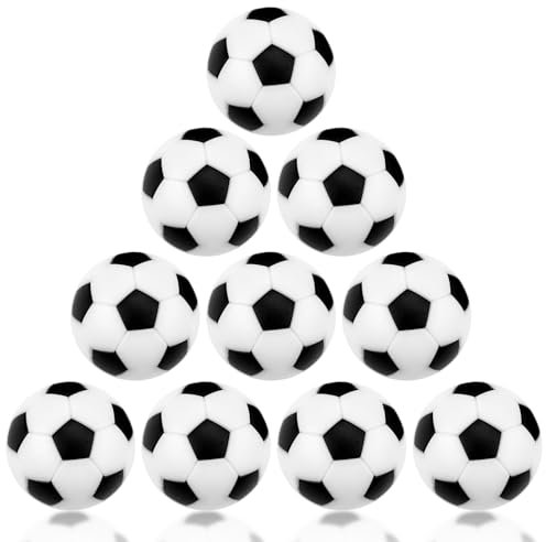 Hawdows 10 Stück 36mm Tischfußball, Tischkicker Bälle, Premium-Silent-Tischfußball, Tischkicker Bälle Reguläre Größe, Tischfussball Bälle Ersatzbälle für Erwachsene und Kinder Fußball Tisch Spiel