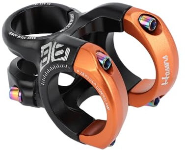 INFINAUTO Manillar Corto para Bicicleta 0 Grados Negro Naranja 40mm 1pc