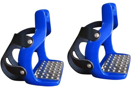 Oshhni 2 Pezzi staffe per Equitazione staffe equestri staffe per Equitazione Endurance Ride staffe per Sella per Cavallo Antiscivolo per Attrezzatura da, Blu