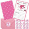 CaiJianYuLin 20PCS Prinzessin Einladungskarten mit 20 Umschläge und 20 Aufkleber für PARTY Rosa Prinzessin Einladungskarten für Geburtstag Themenparty Festliche Feste,Geschenke für Mädchen