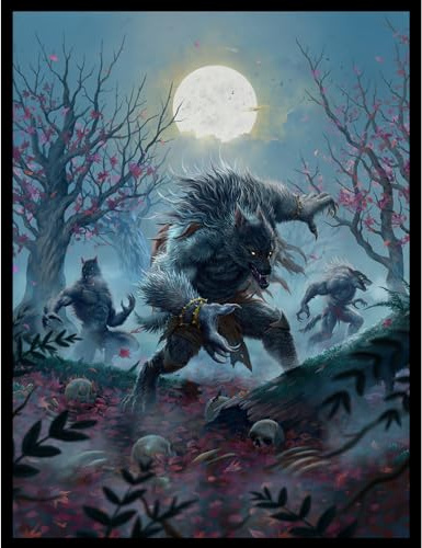 Realm Guard 100ct Textured TCG/MTG Card Art Sleeves (Werewolf)