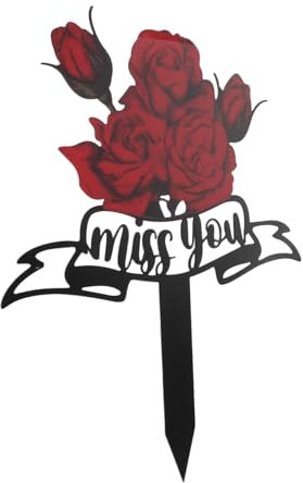 Toyvian Piquet Commémoratif pour Animaux De Compagnie : Décorations De Cimetière pour Marqueurs Funéraires Commémoratifs Miss You Marqueurs De Piquets Commémoratifs en