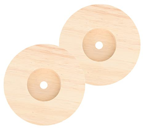 IWOWHERO 2piezas Base De Madera Para Lámpara De Mesa De Madera Maciza Para Lámparas De Noche Suministros Para Base Redonda De Clara Soporte De Para Escritorio