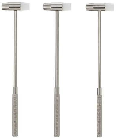 BESPORTBLE 3pcs Mini Jewelry Repair Hammer with Detachable Handles Anti-Skid Design Lightweight Portable Tools for Watch and Tiny Part Fixing