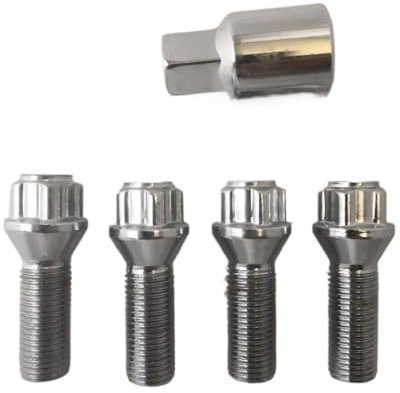 Bulloni cerchioni Compatibile con MG M14*1.5 Bullone di bloccaggio ruota Pneumatici Viti Dado Bullone ruota Dado Chiave Adattatore